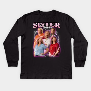 VINTAGE BOOTLEG SISTER WIVES RETRO Kids Long Sleeve T-Shirt